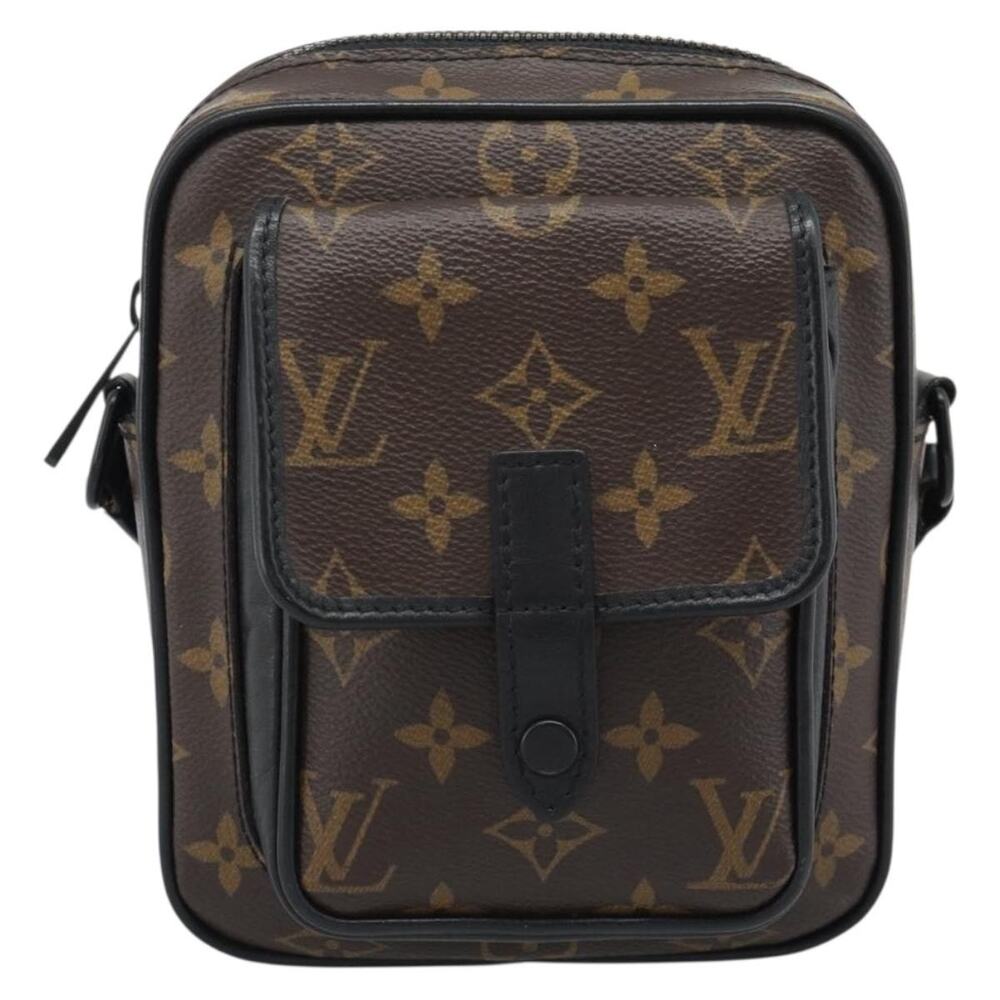 Louis Vuitton Monogram Macassar Christopher Shoulder Bag Brown